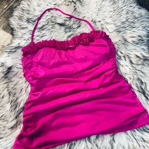 Longline Ruffled Bikini Top